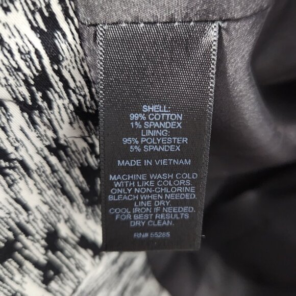 express Black White Patterned Blazer Jacket - Size 8 - Picture 9 of 14